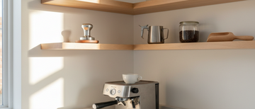 Small Space? How Floating Shelves Transform Your Coffee Corner