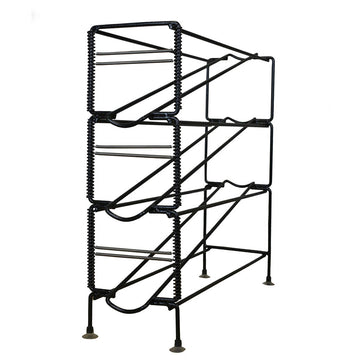 Vertical Cup Dispenser, 3 Tiers, Black, with Adjustment Springs