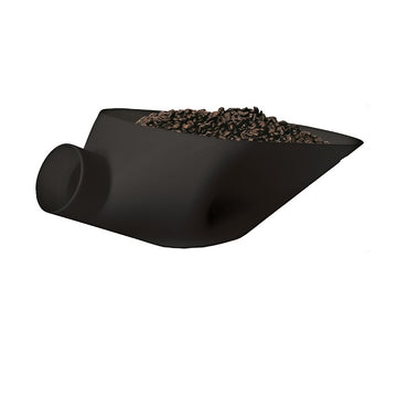 Rattleware Kilo Bean Scale Coffee Scoop For Counter and Case Display - Multifunctional Scale Scoop - Flat Design with Funnel - High-Density Plastic Material (Black)