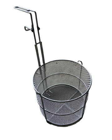 Fry Basket, Stainless Steel, Round, Double Hook, 263mm Diameter, 202mm Height