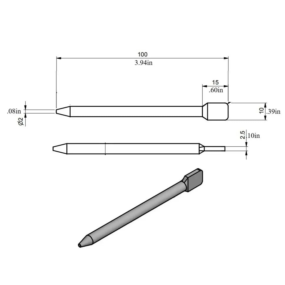 Latte Art Pen, Stainless Steel, for 12oz Pitcher, Pack of 3