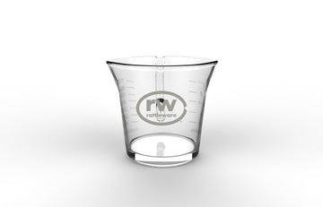 Rattleware 3 oz Espresso Shot Glass Pitcher with Pink Marking– Genuine Barista Measuring Cup with Graduations in ml & oz – High-Volume, Commercial-Grade for Swift Espresso Pouring & Precision