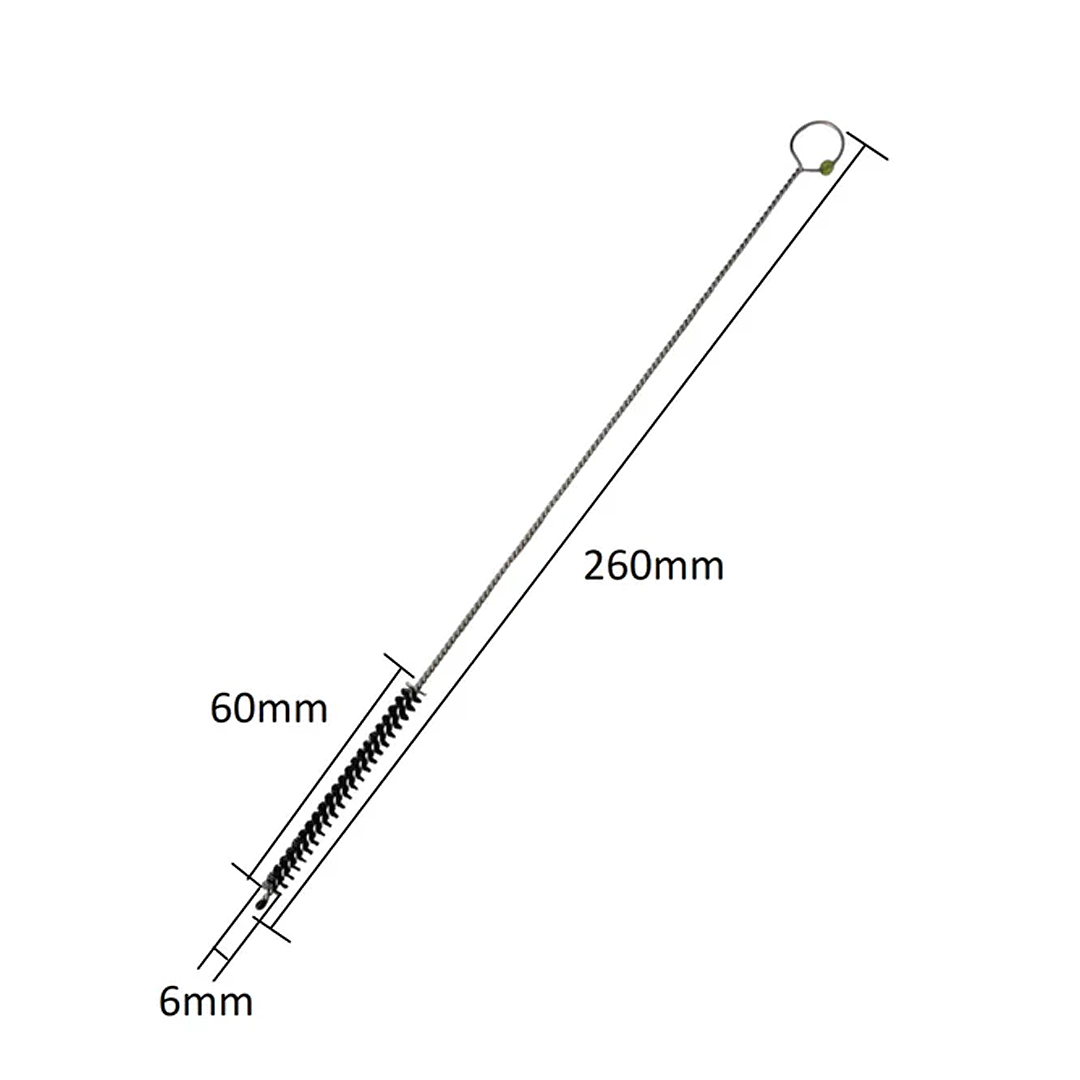 Rattleware Steam Wand Brush, Bristle Diameter 6mm, Black Small 10″ Yellow Bead